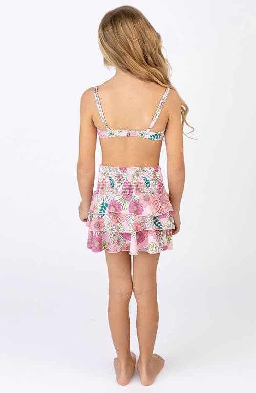 SHADE CRITTERS SHADE CRITTERS KIDS' RETRO BLOSSOM RUFFLE TIERED COVER-UP SKIRT
