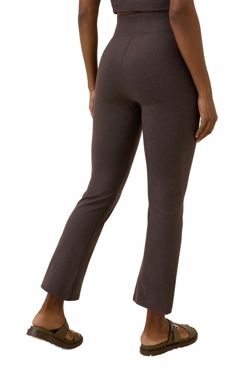 Pact On the Go-To Cropped Bootcut Legging Made with Organic Cotton, Alternate, color, Chocolate Heather