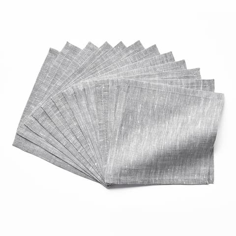 Linen Cocktail Napkins - Athena, 6" x 6"
