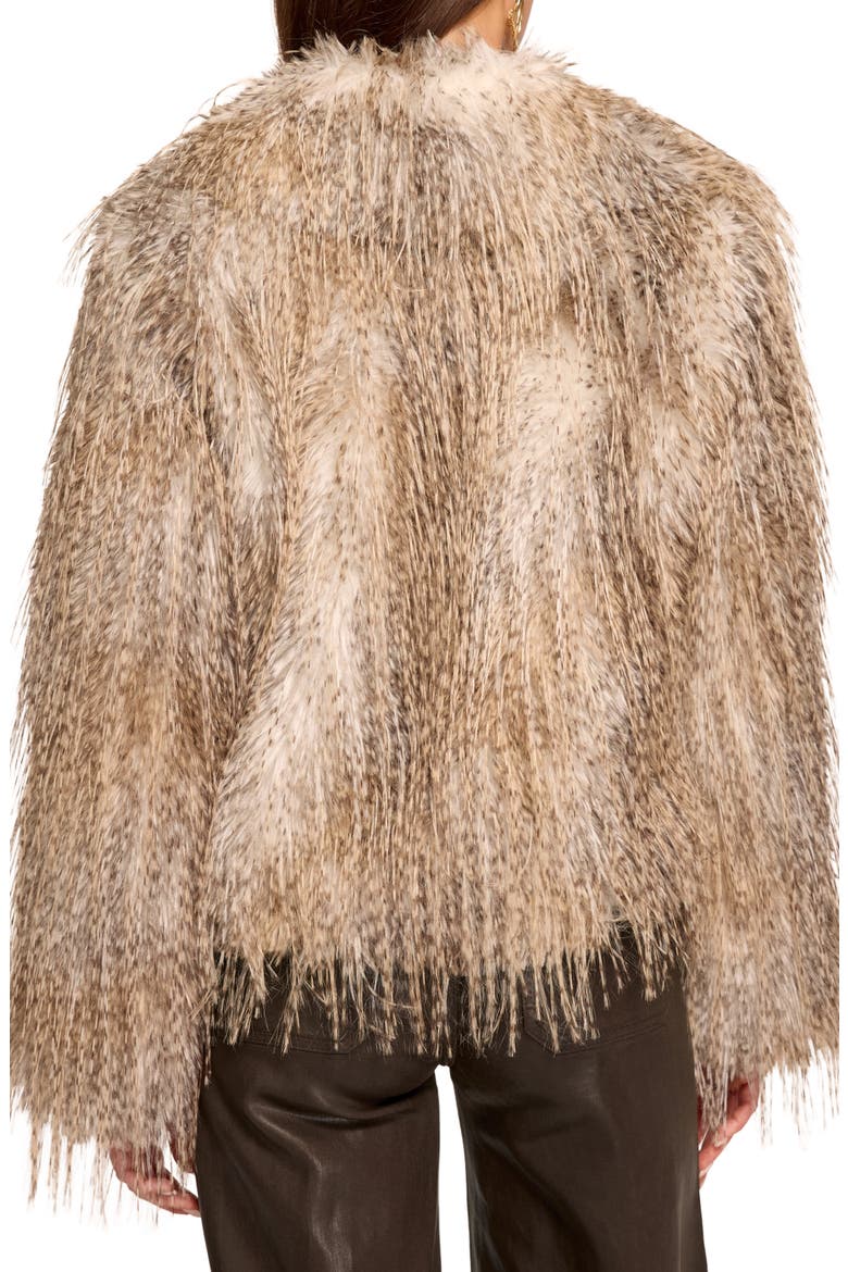 Lacey Faux Fur Jacket, Alternate, color, BONE FAUX FUR