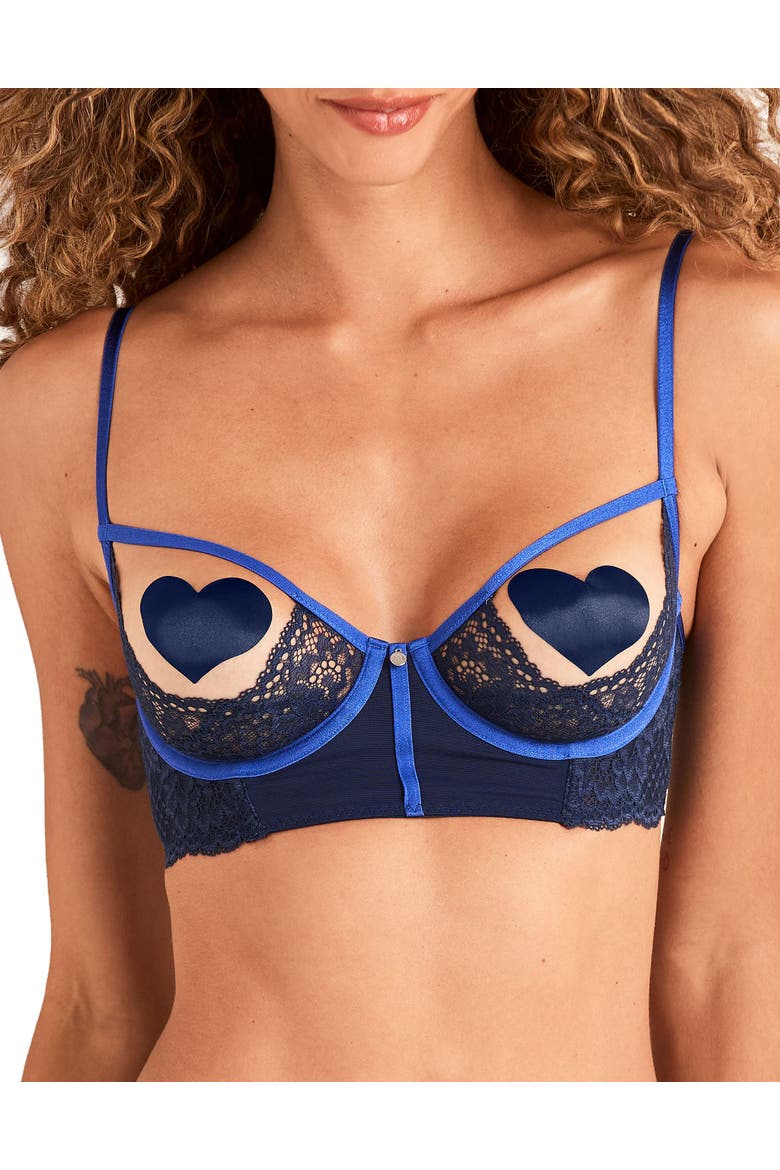 Na.34《美品》EMBA シェアードウィーゼル＆フランス生地リバーシブル 紺 Chevelle Unlined Cupless Bra (Women) | Nordstrom