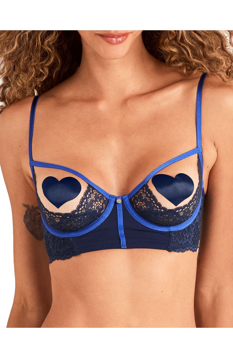 Adore Me Chevelle Unlined Cupless Bra, Main, color, Dark Blue