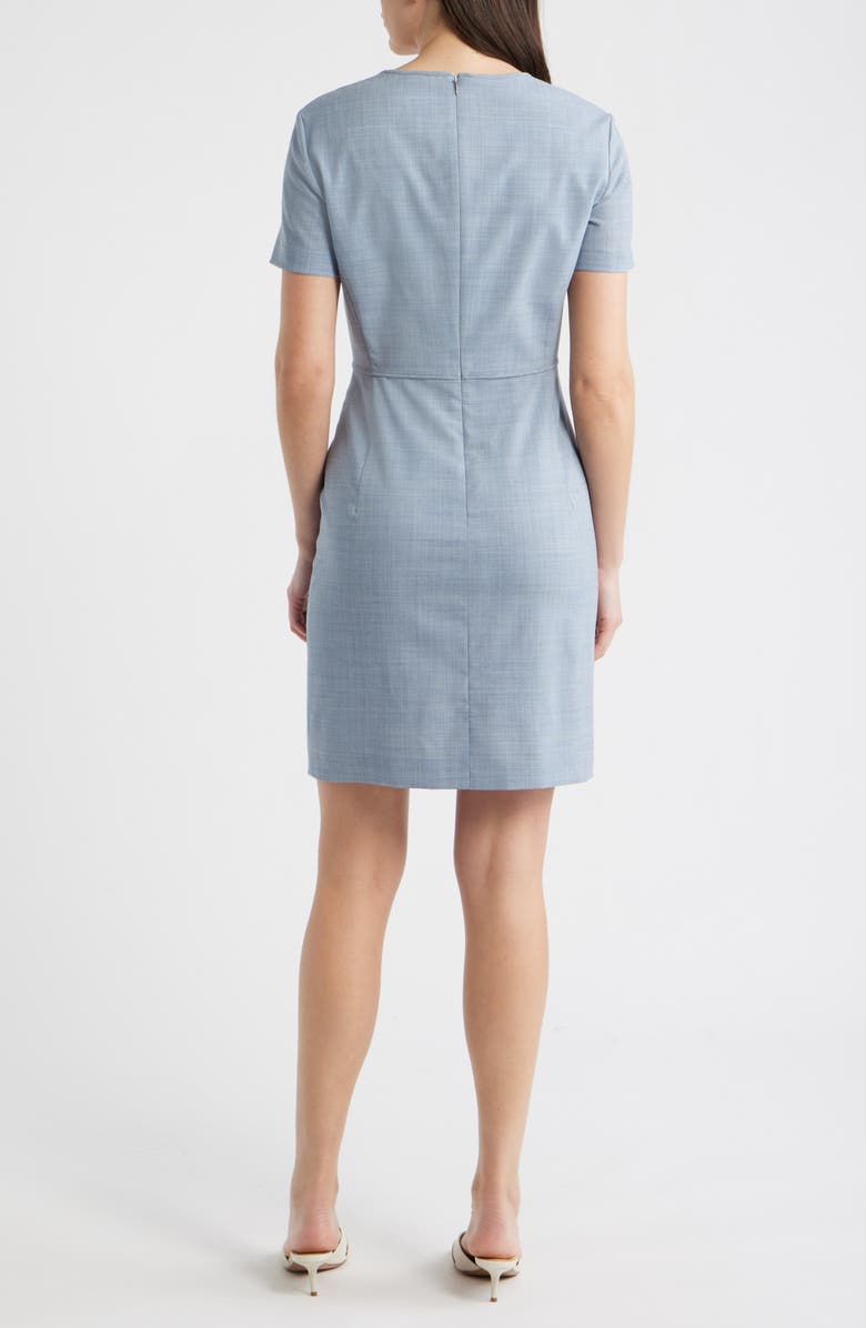 BOSS Dunera Virgin Wool Sheath Dress, Alternate, color, Pale Lagoon