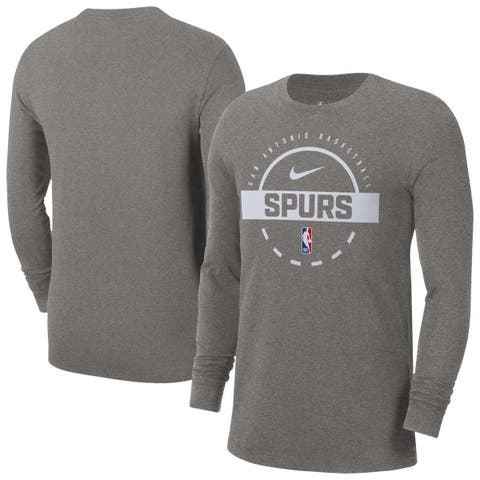 Men's Nike  Charcoal San Antonio Spurs Authentic Long Sleeve Practice T-Shirt