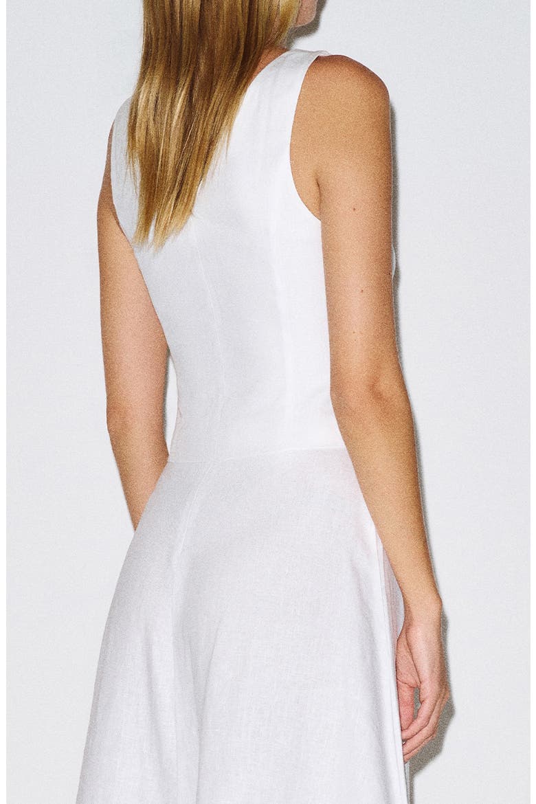 Indie Linen Top, Alternate, color, WHITE
