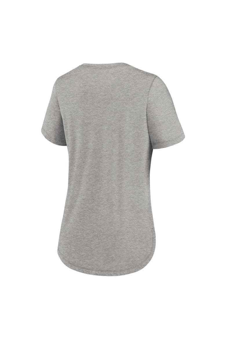 Women's Nike Heather Gray Los Angeles Chargers Strong Safety Tri-Blend T-Shirt, Alternate, color, Heather Gray