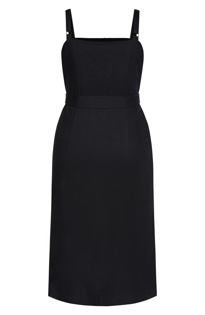 City Chic Safari Chic Sleeveless Button-Up Dress, Alternate, color,