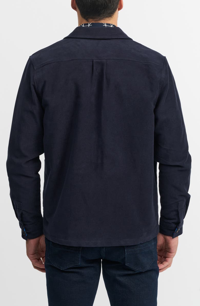 Robert Graham Rowland Knit Shirt Jacket, Alternate, color, Navy