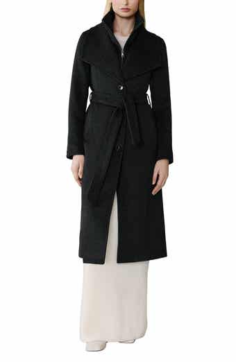 Soia & Kyo Ilana Bib Detail Wool Blend Trench Coat