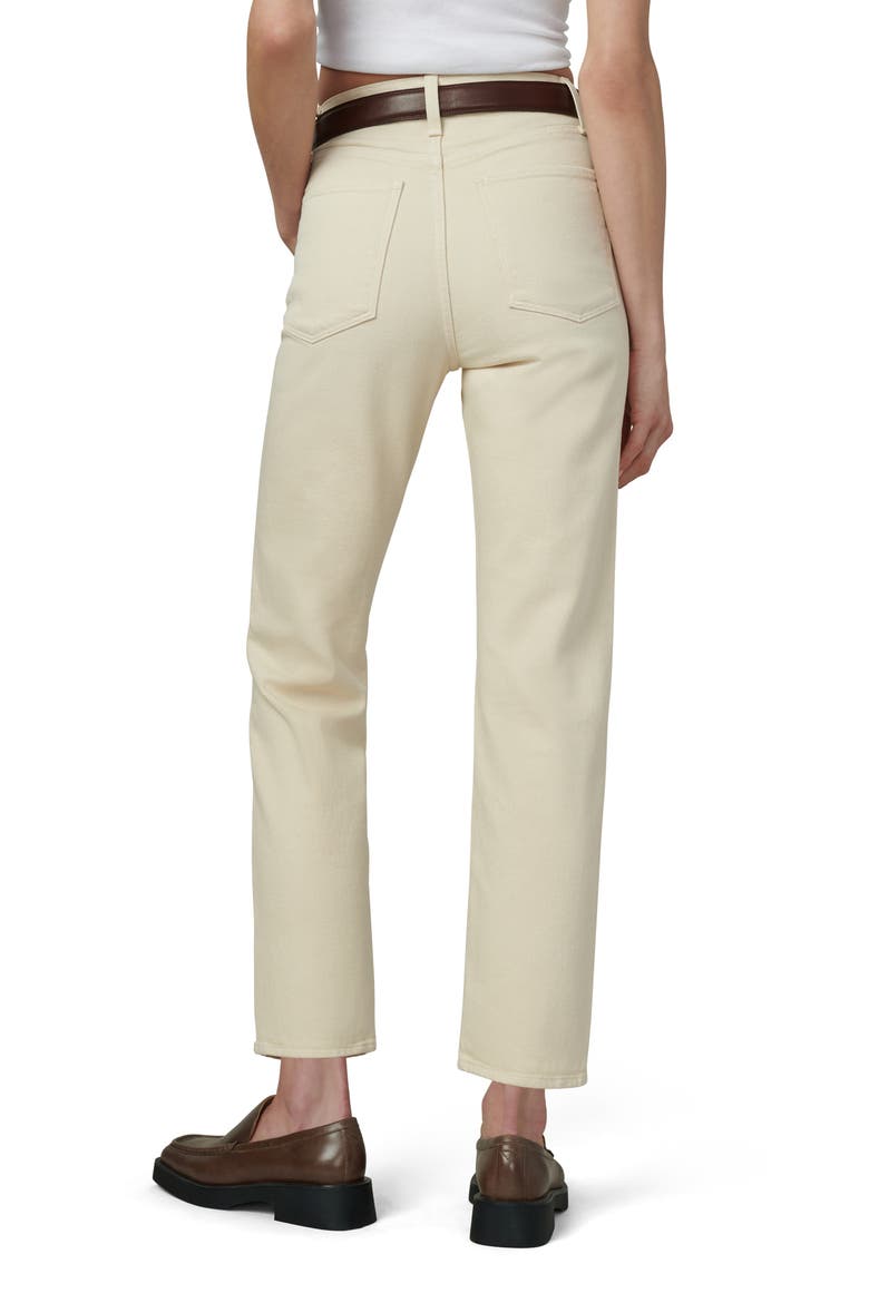 The Margot High Waist Ankle Slim Straight Leg Jeans, Alternate, color, CREME BRULEE