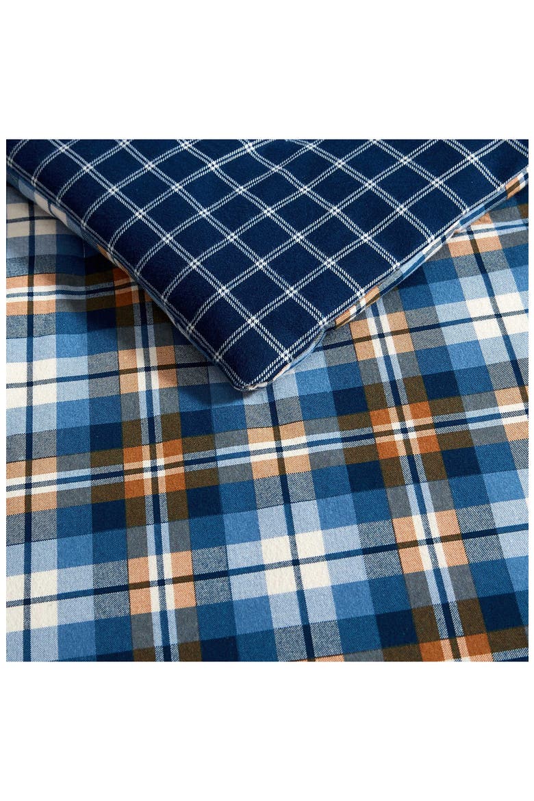 Halifax Plaid Comforter Set, Alternate, color, BLUE/ WHITE