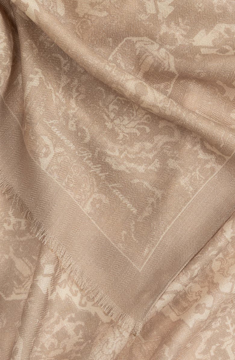 Lauren Ralph Lauren Medallion Wrap W/ Sequins, Alternate, color, Birch Tan