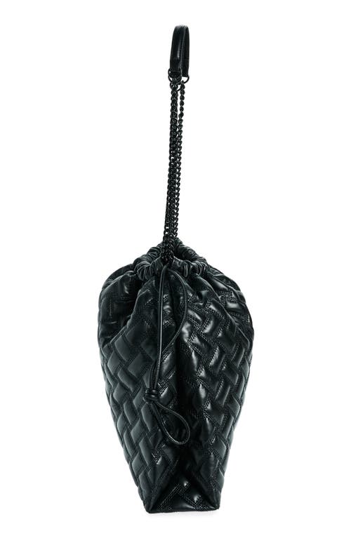 Kurt Geiger London Kensington Drawstring Quilted Leather Shoulder Bag
