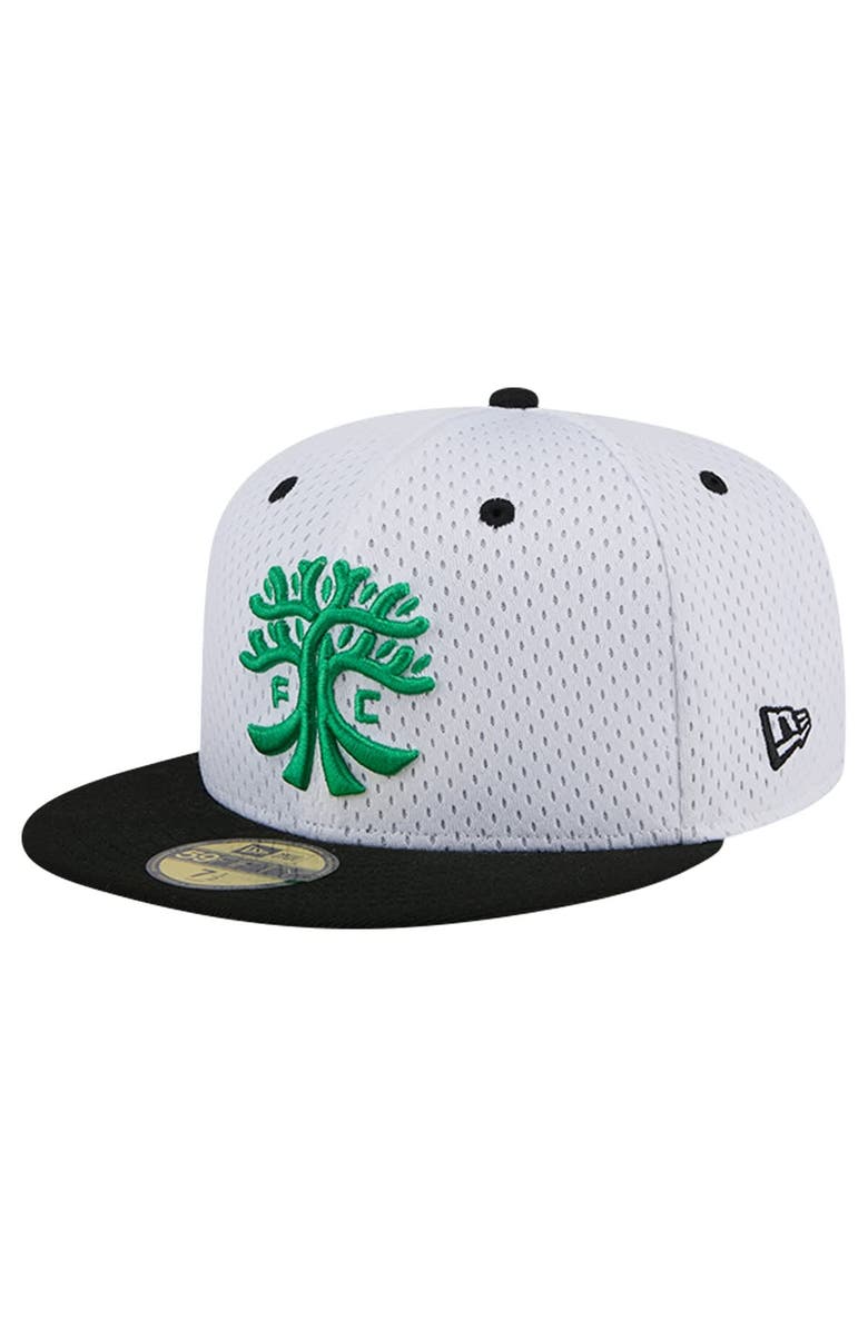 New Era Men's New Era Gray Austin FC Throwback Mesh 59FIFTY Fitted Hat, Alternate, color, White