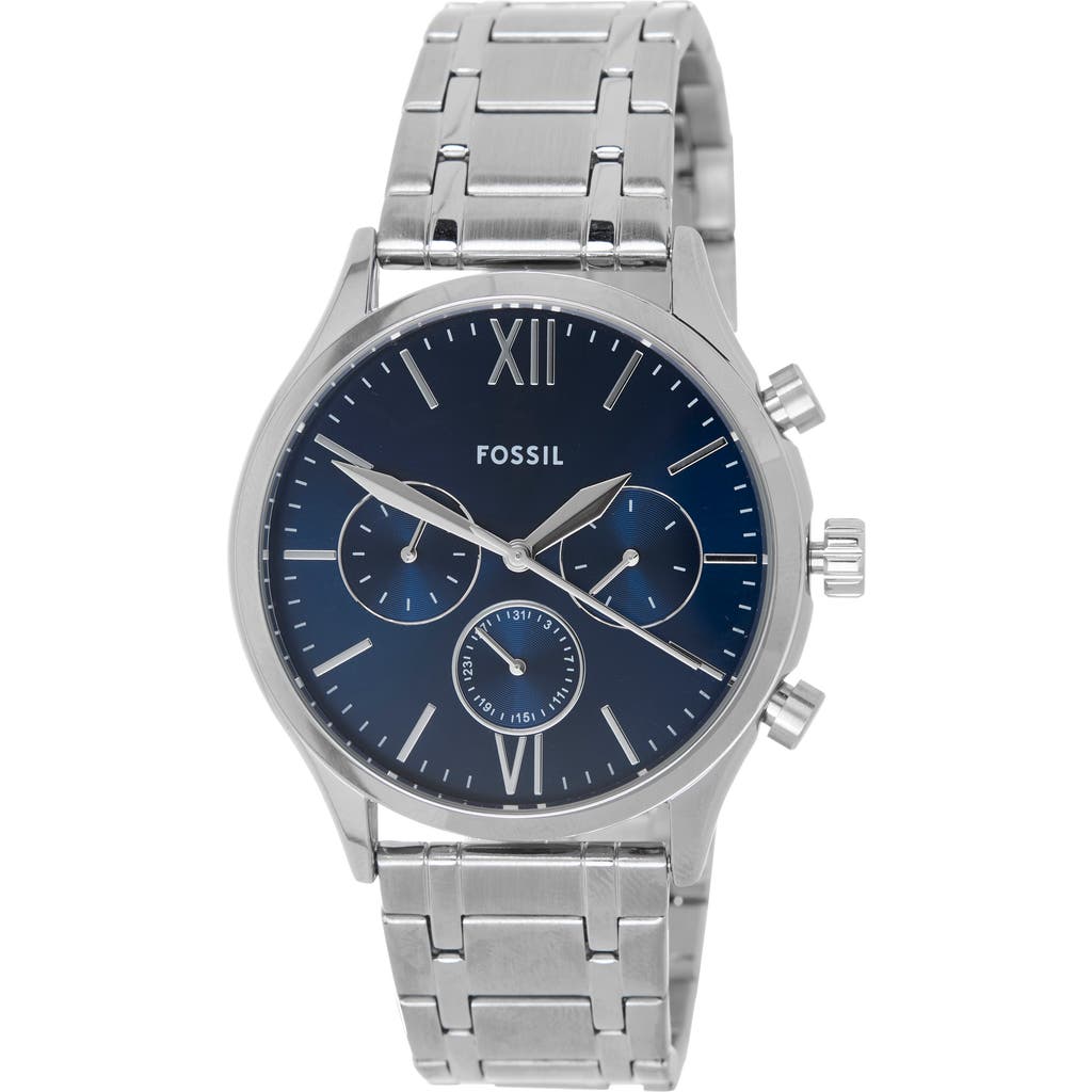 Fossil Fenmore Multifunction Bracelet Watch, 44mm In Blue