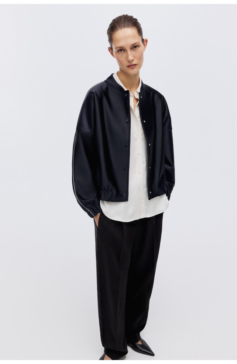 H&M Bomber Jacket, Alternate, color, Navy Blue