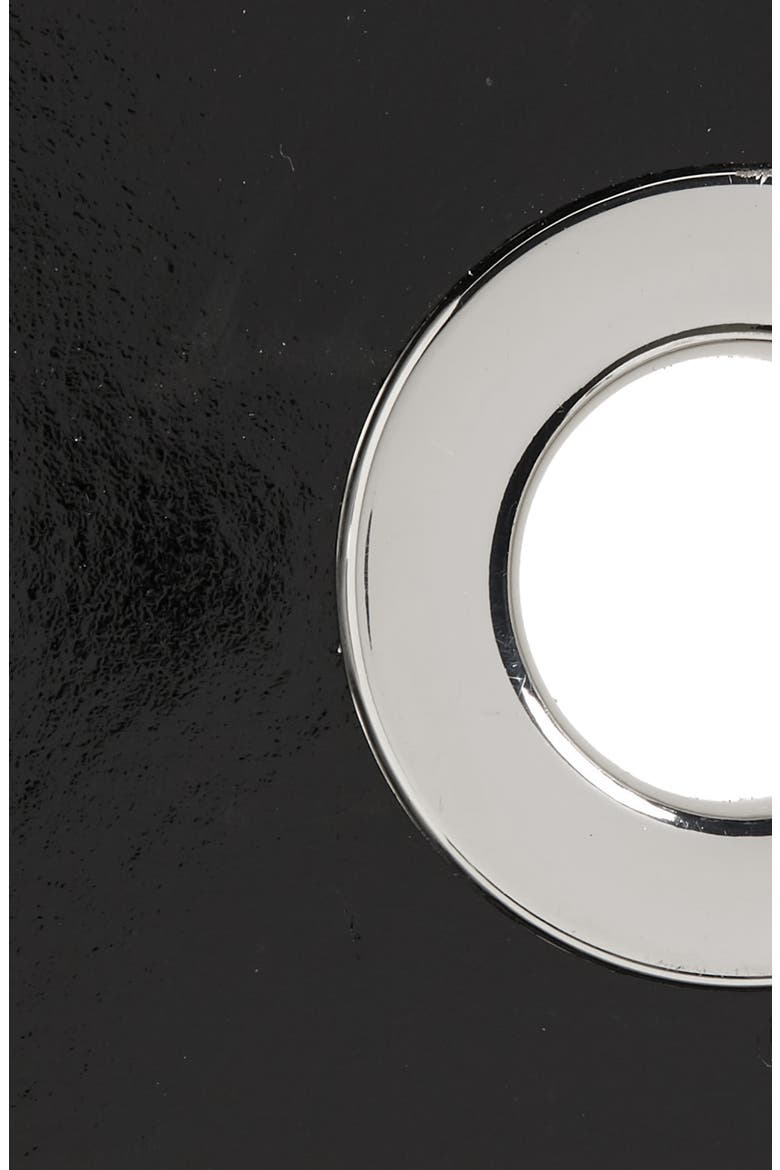 Grommet Leather Belt, Alternate, color, BLACK/ SHINY NICKEL
