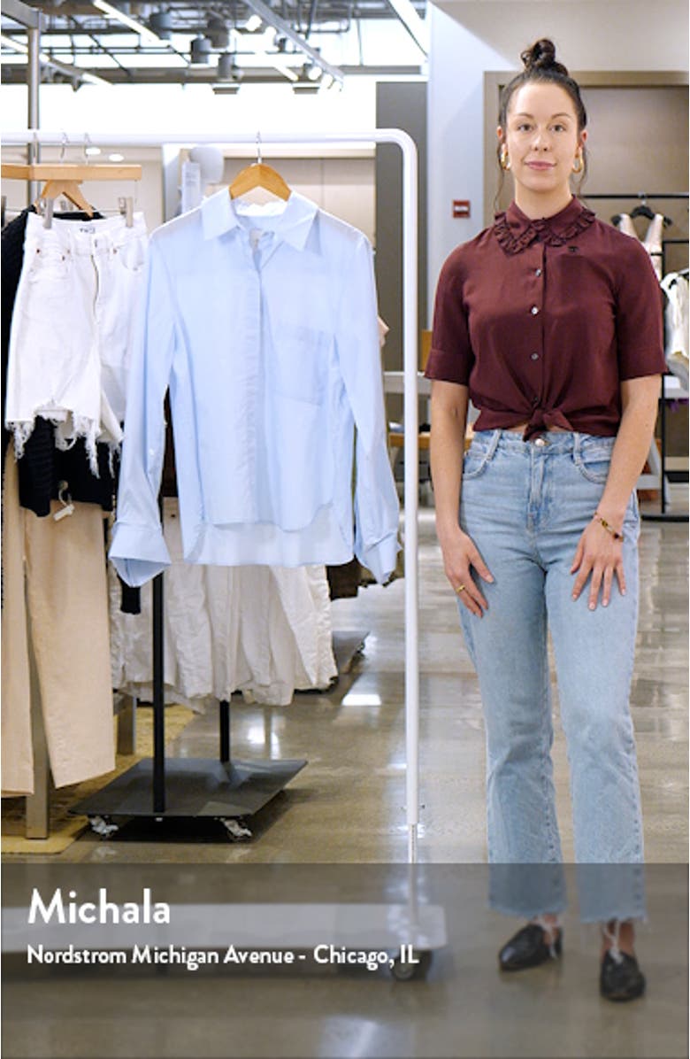 The Boyfriend Cotton Button-Up Shirt, sales video thumbnail