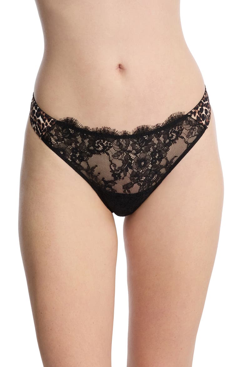 Entice Thong, Main, color, BLACK LEOPARD PRINT