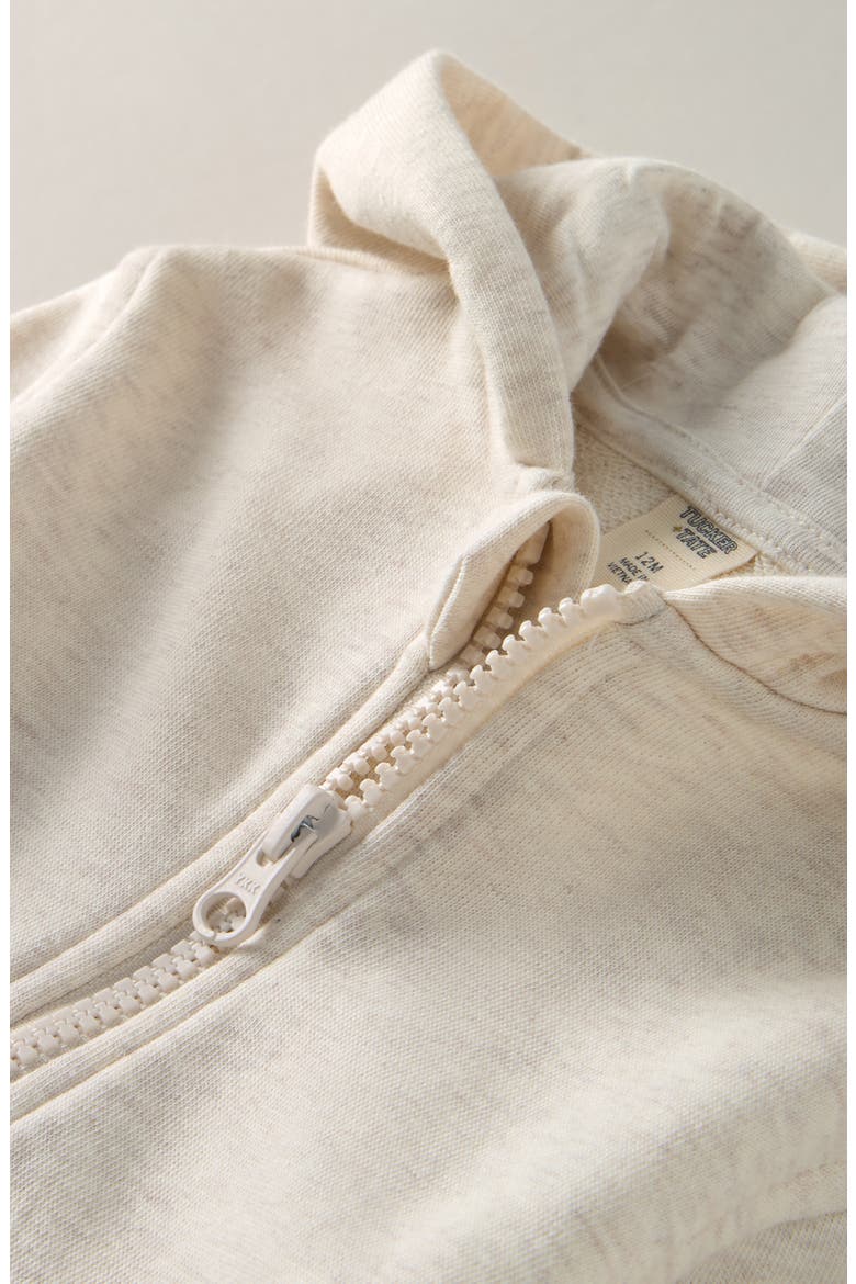 Zip Hoodie, Alternate, color, BEIGE OATMEAL LIGHT HEATHER