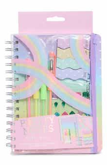 SIMPLE PLEASURES Pretty Notes Notebook, Sticker & Gel Pens Set