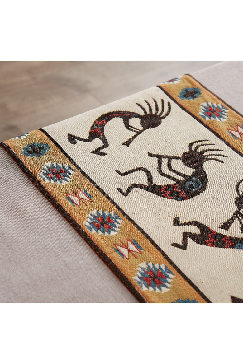 Kokopelli Tapestry Table Runner 13x72", Alternate, color, Kokopelli