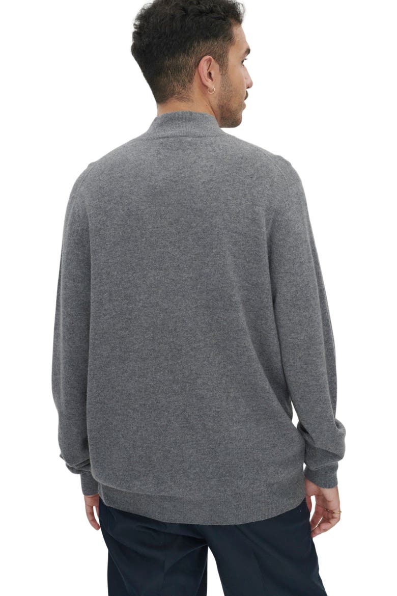 Essential Mock Neck Cashmere Sweater, Alternate, color, dim gray