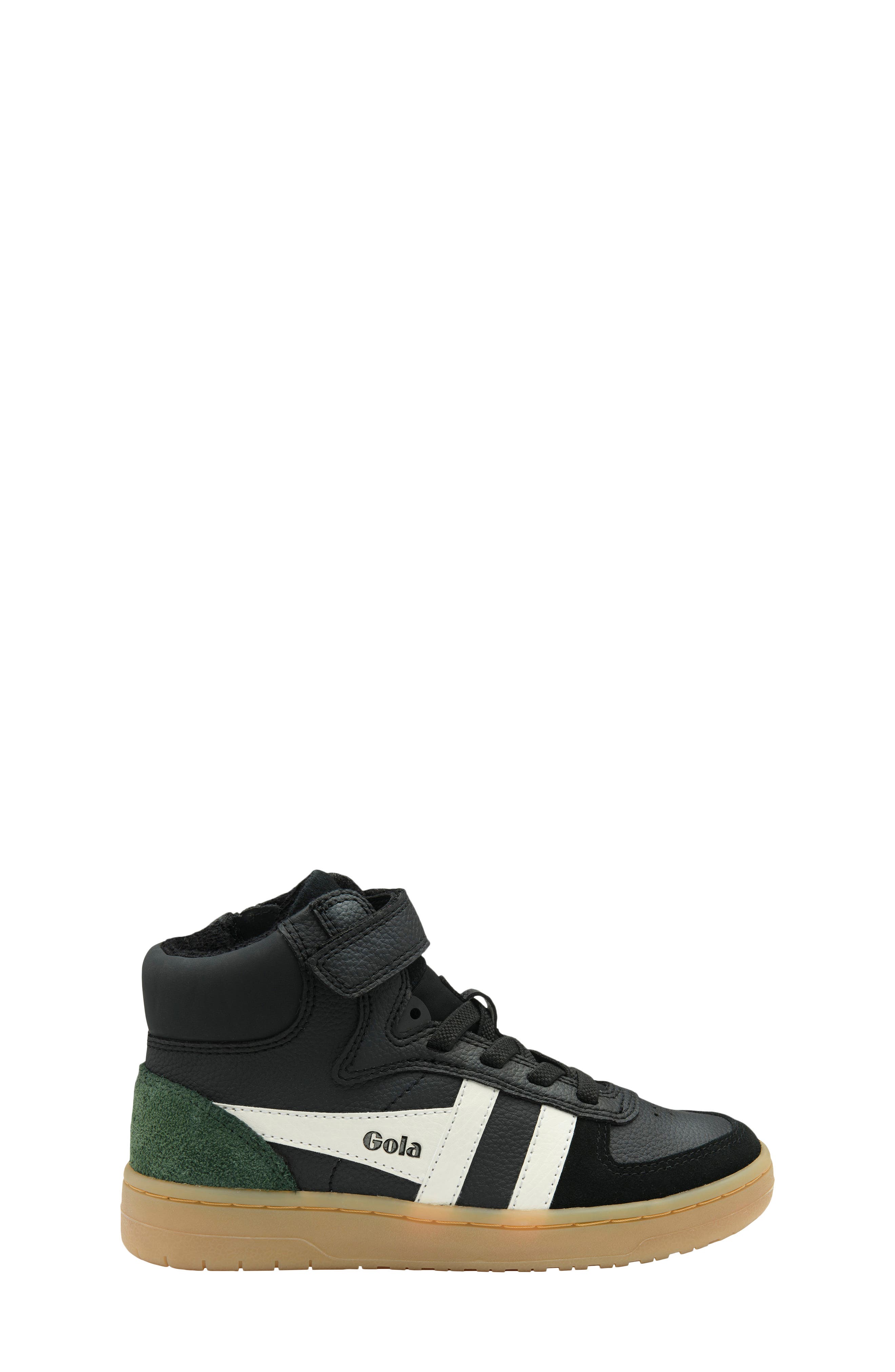 Kids' Talon High Top Sneaker, Alternate, color, BLACK/OFF WHITE/EVERGREEN/GUM