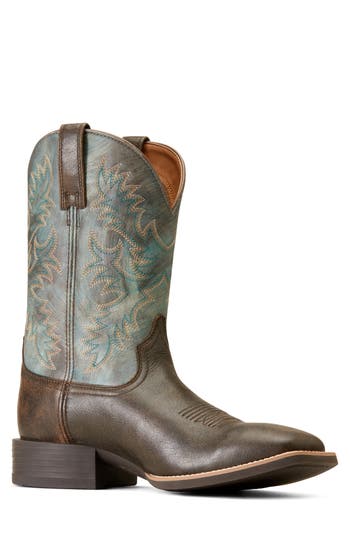 Ariat Sport Latigo Square Toe Roper Heel Boot In Brown