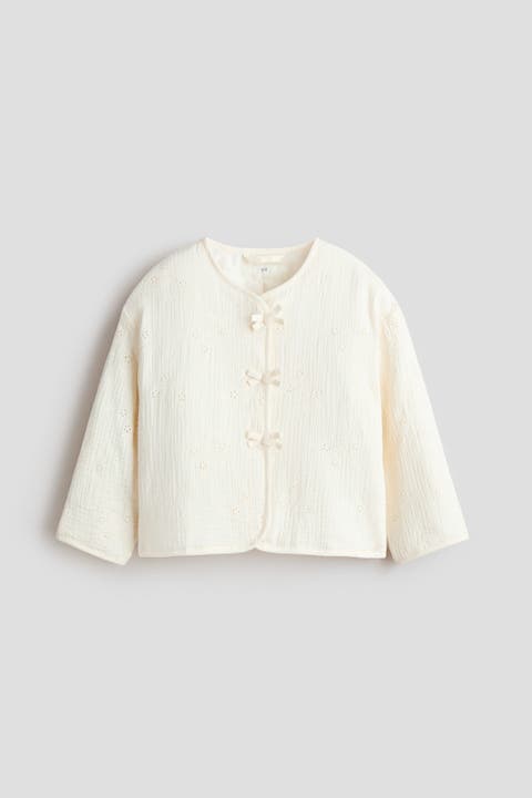 Bow-detail Muslin Jacket