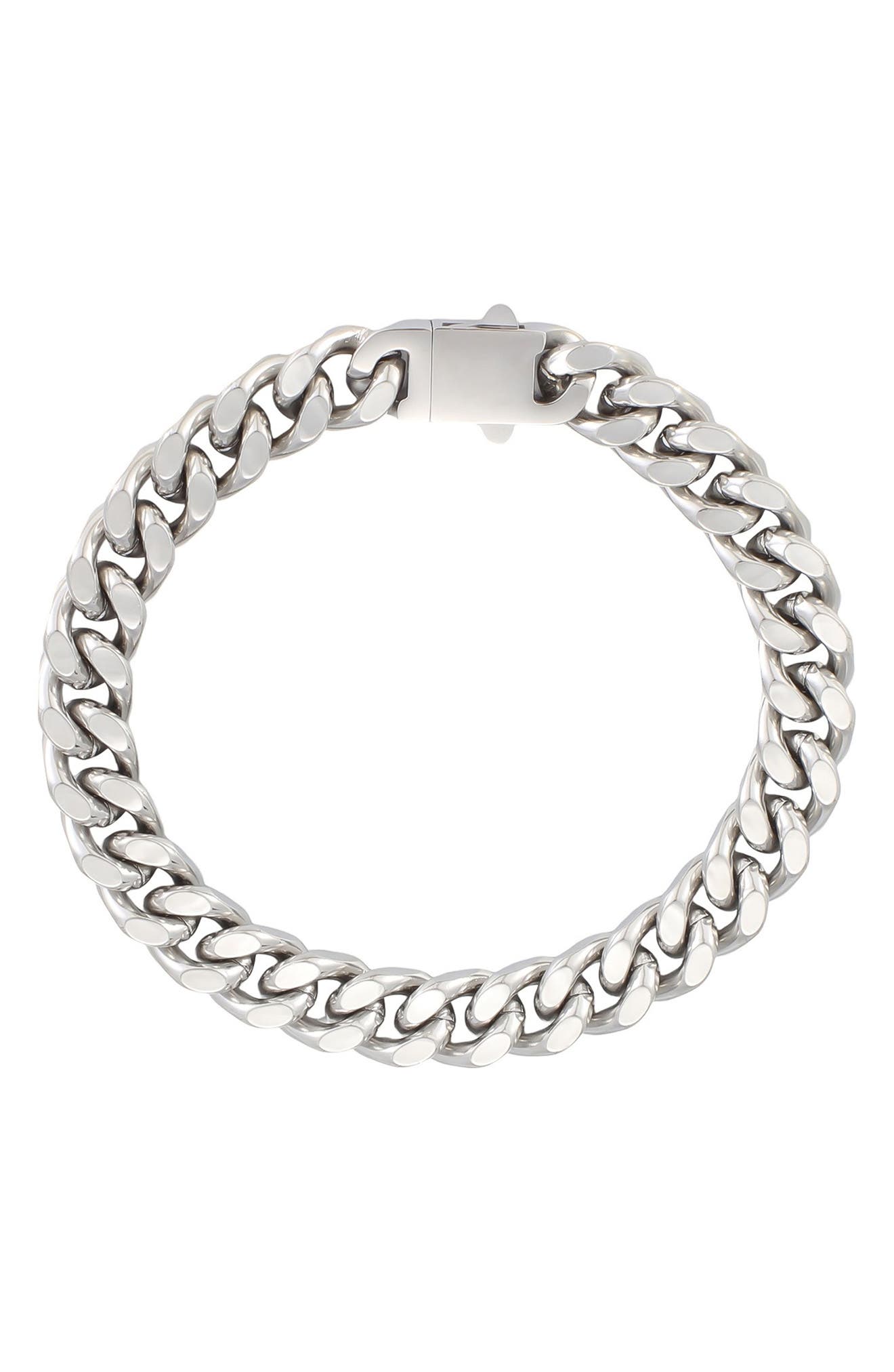 Men's Tarnish Resistant Silver Bracelet