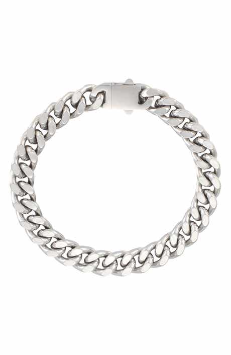 Men's Tarnish Resistant Silver Bracelet