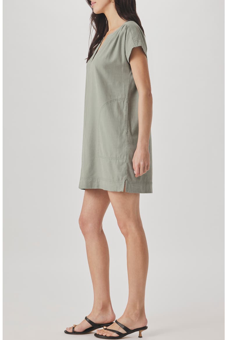 Short Sleeve Shift Dress, Alternate, color, EUCALYPTUS GREEN