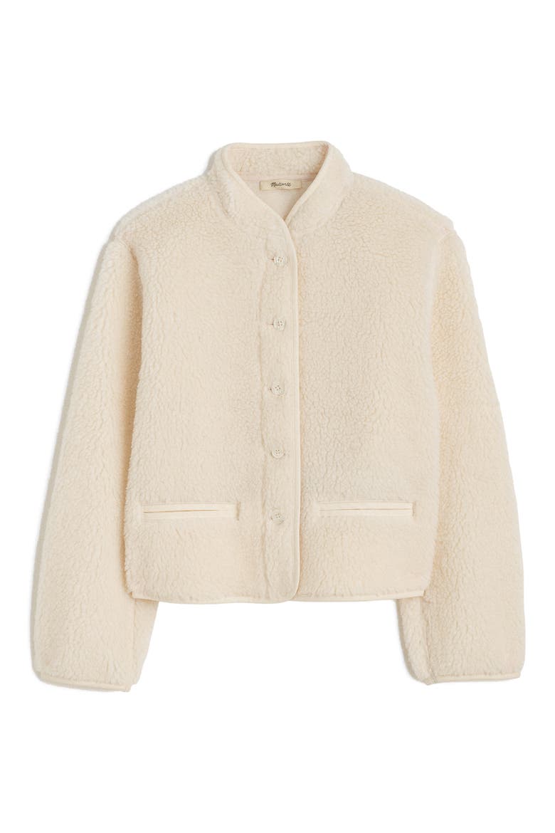 Après Fleece Mandarin Collar Jacket, Main, color, CANVAS