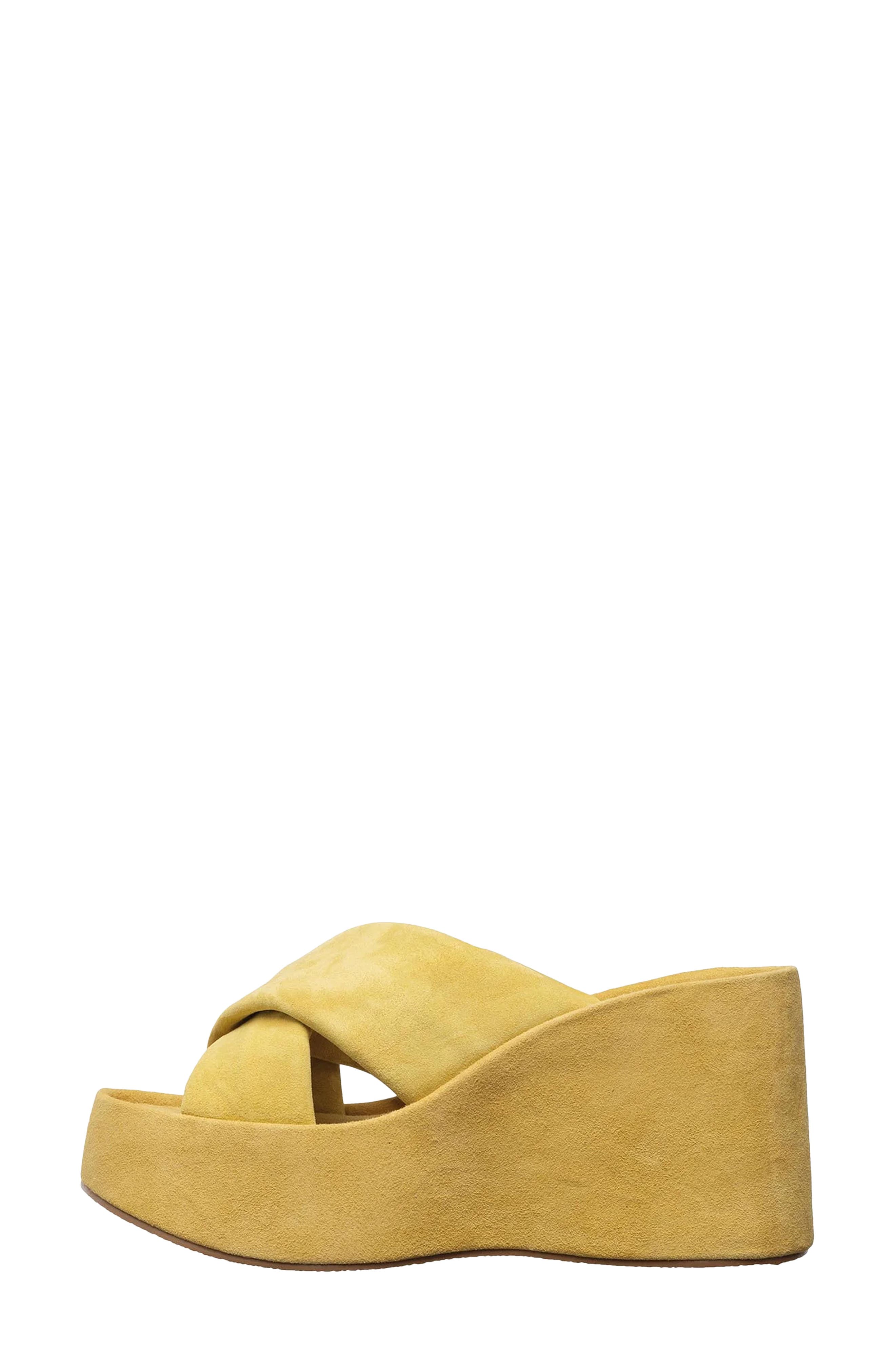 Emma Platform Sandal, Alternate, color, MUSTARD
