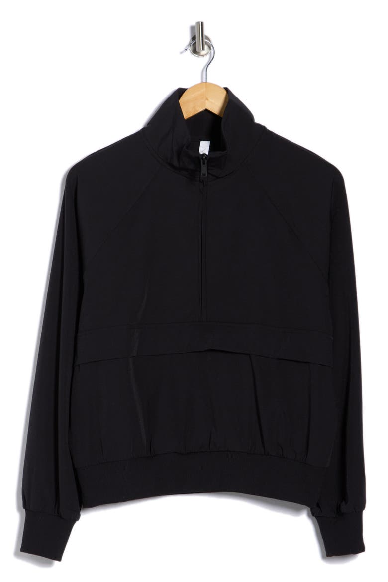 Perfect Day Half Zip Pullover, Alternate, color, BLACK