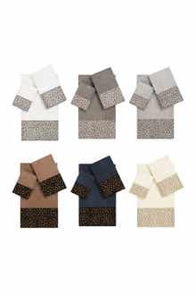 Linum Home Textiles Spots 3-Piece Embellished Towel - Midnight Blue