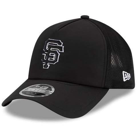 Men's New Era Black San Francisco Giants 2026 Batting Practice Apex 9FORTY Adjustable Trucker Hat