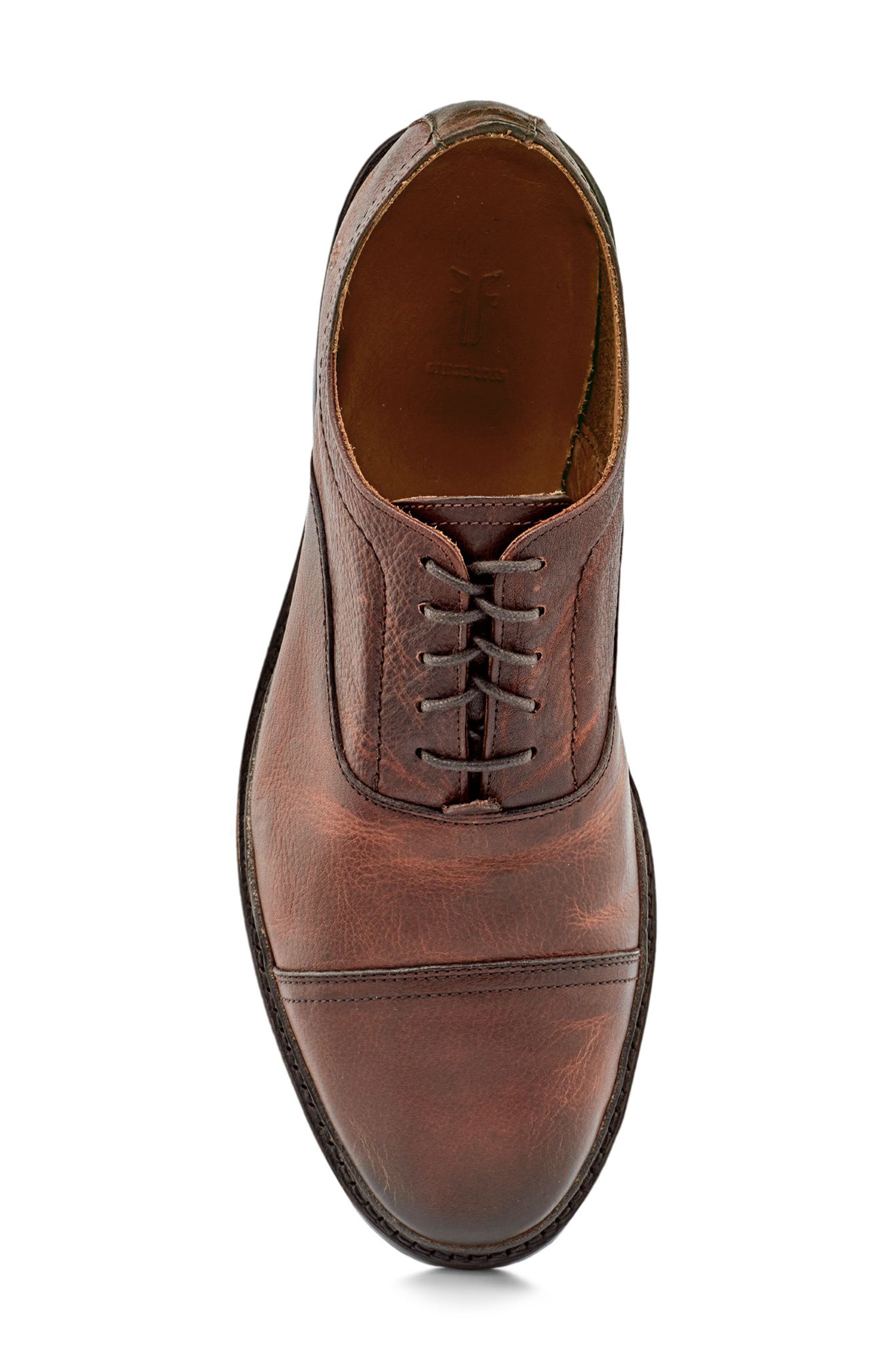 Frye Paul Bal Cap Toe Oxford, Alternate, color, Walnut