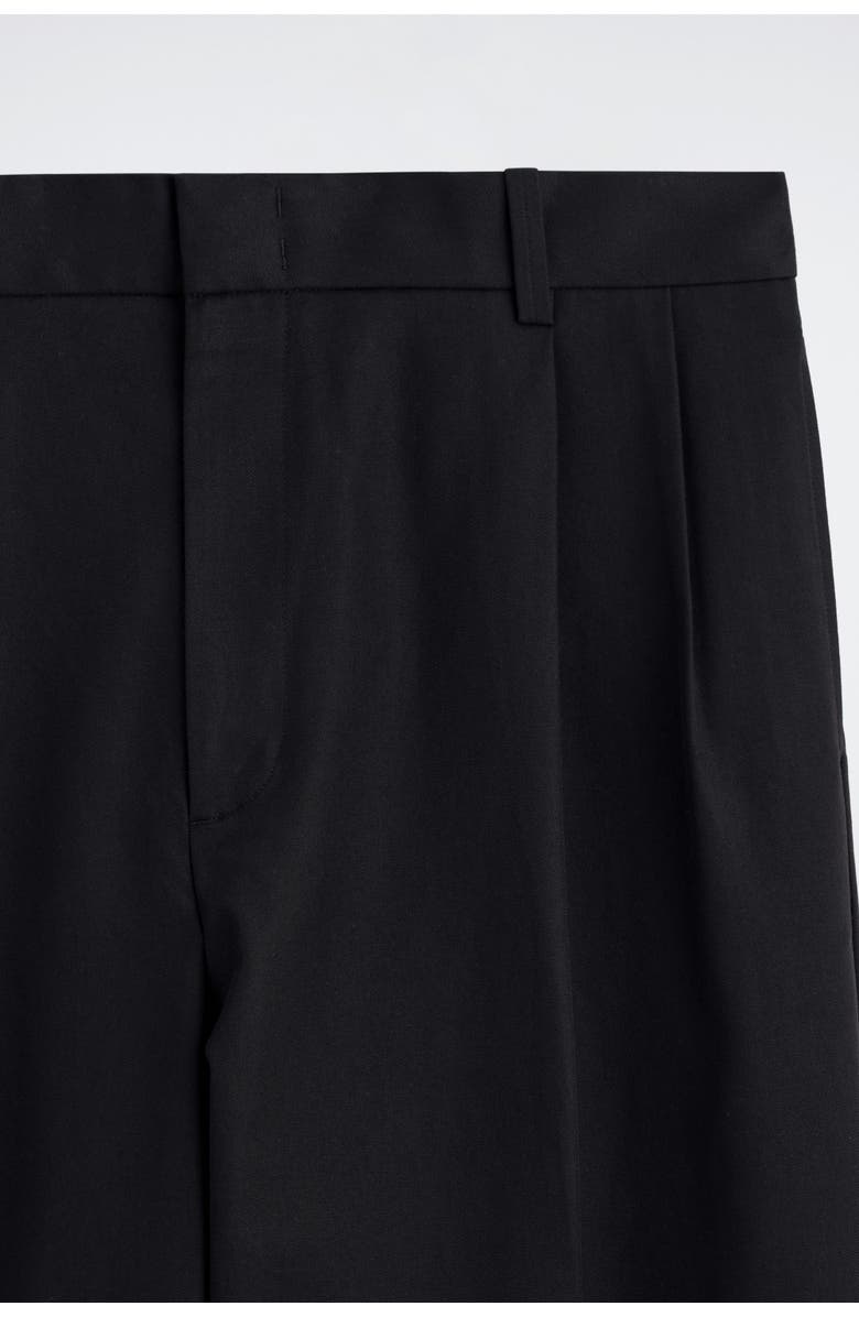 COS Pleated Relaxed-Fit Tapered Pants, Alternate, color, Charcoal