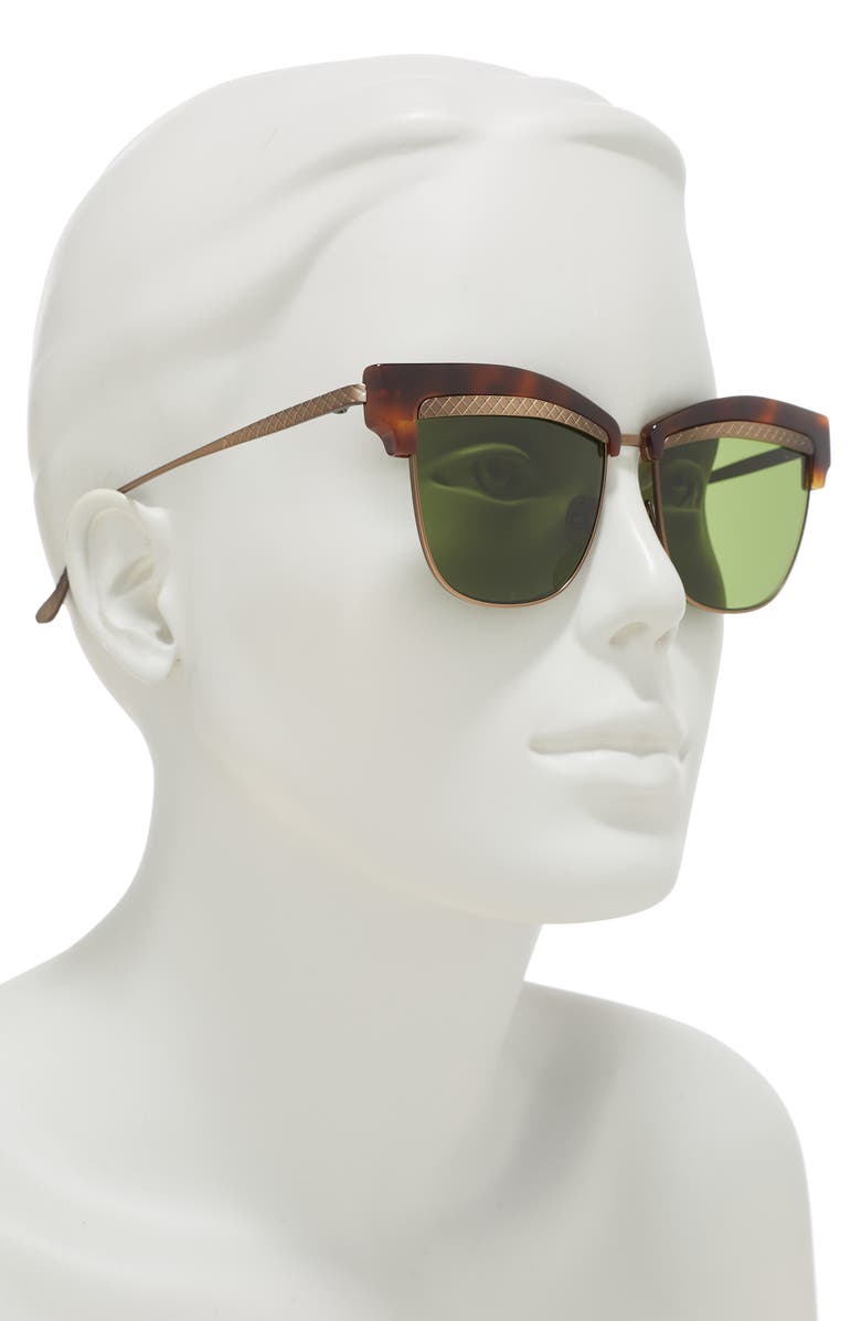 Bottega Veneta 54mm Round Sunglasses, Alternate, color,