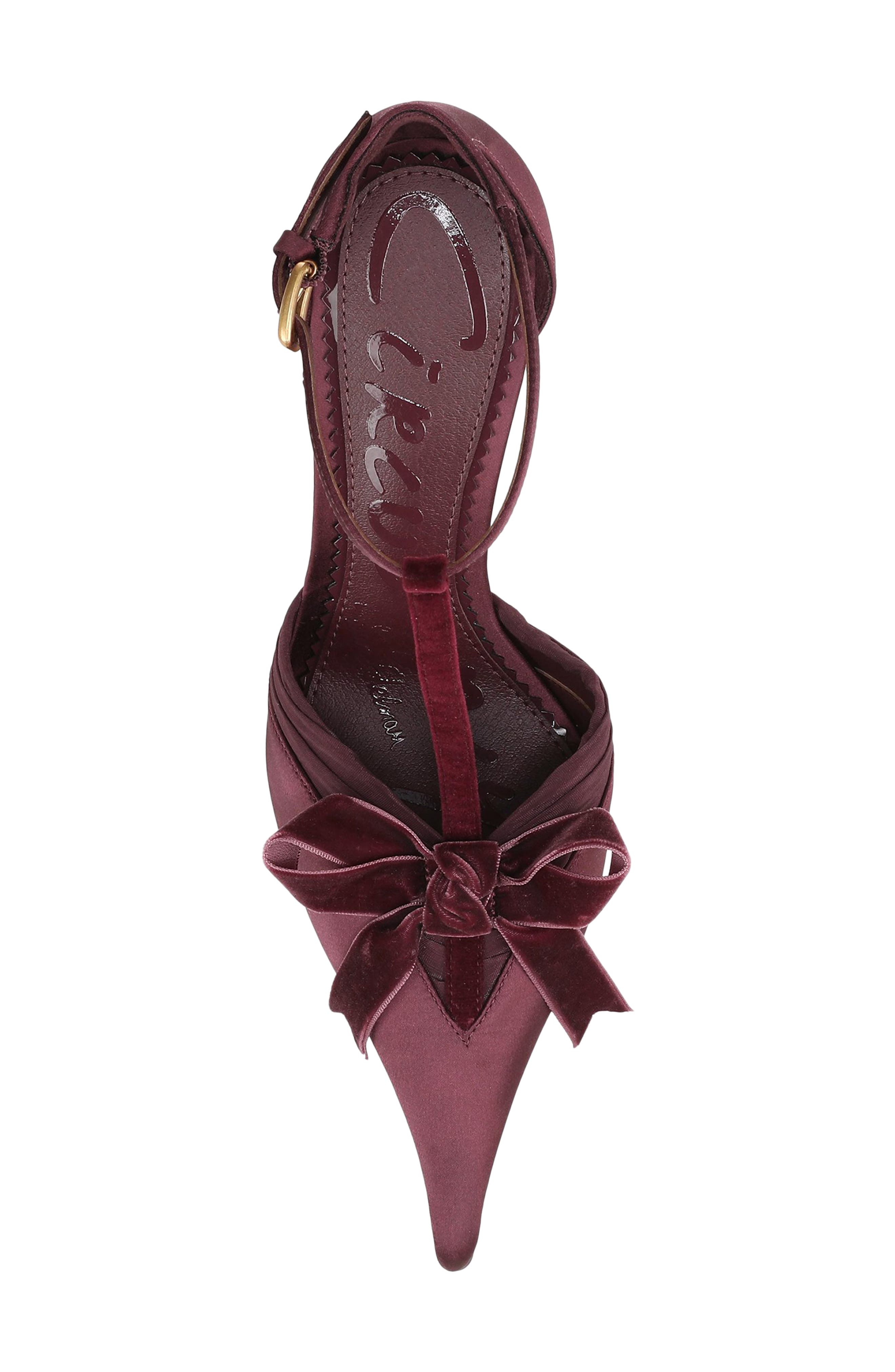 Odina T-Strap Pump, Alternate, color, CHIANTI