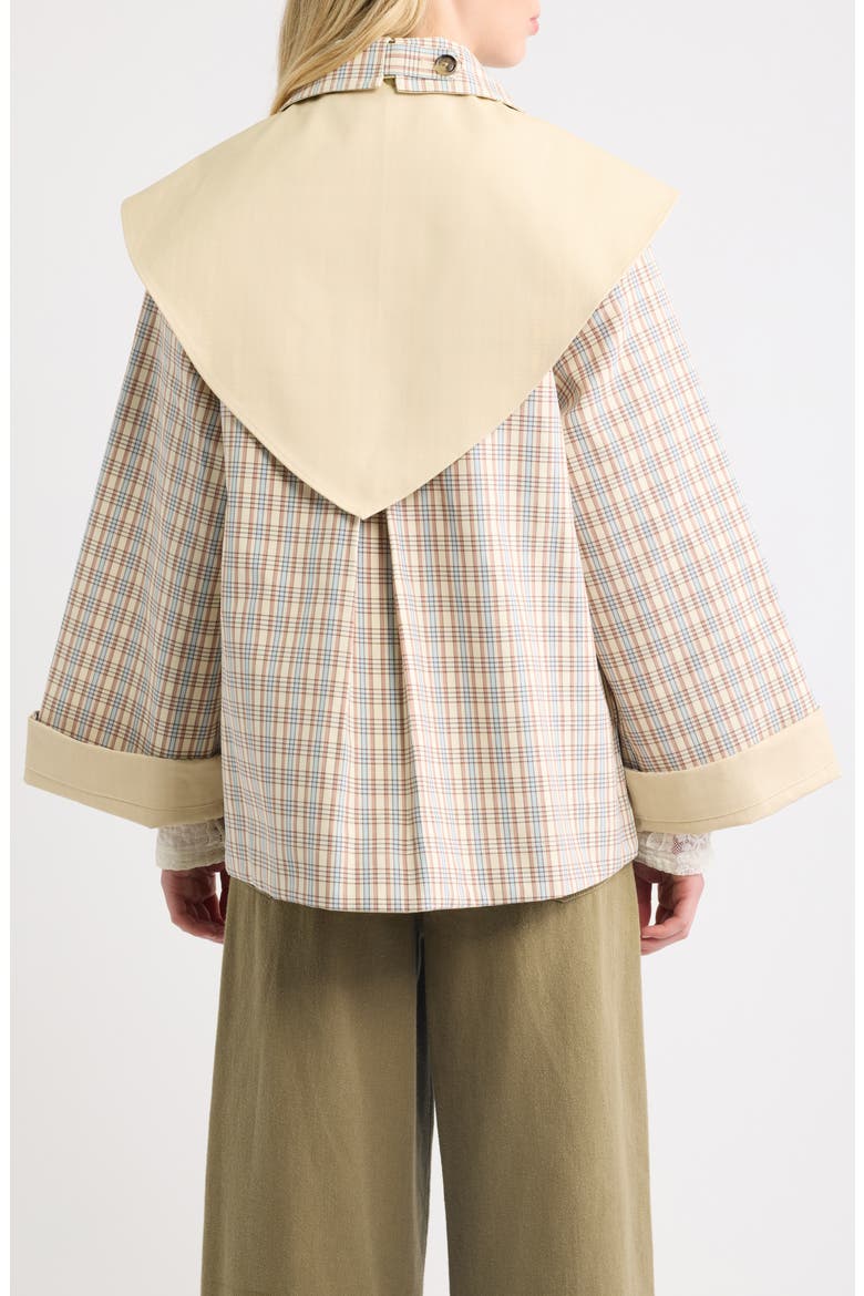 Jerry Reversible Crop Trench Coat, Alternate, color, STONE