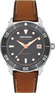 Movado Heritage Calendoplan S Automatic Leather Strap Watch, 40mm