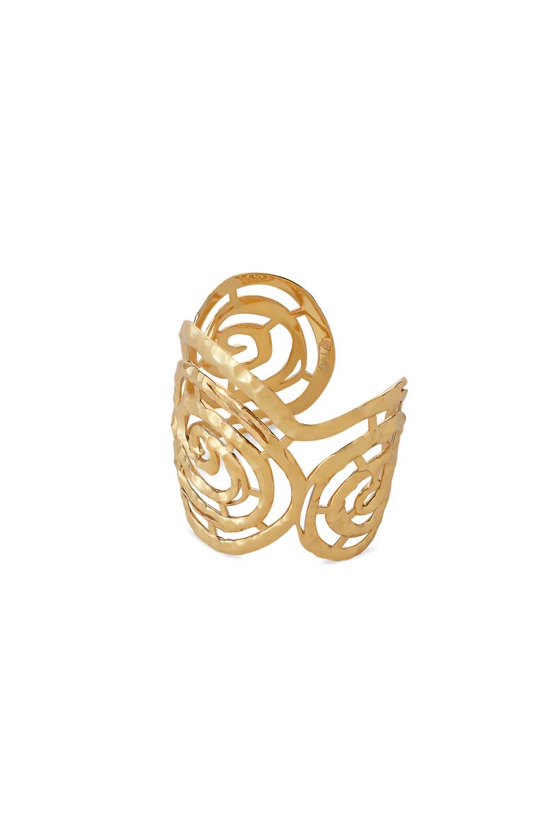 Mono Spiral Cuff, Main, color, Gold
