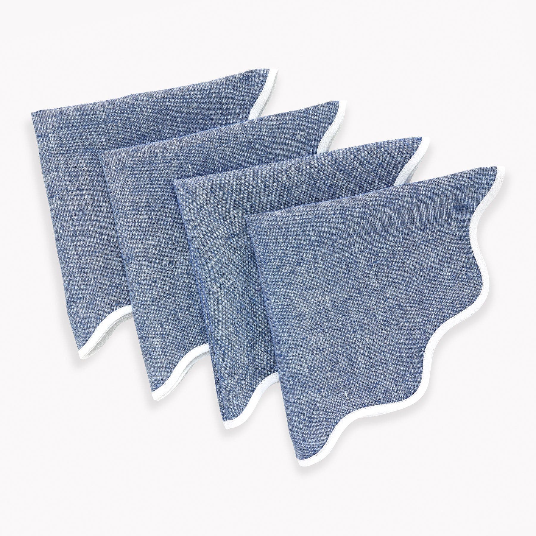 White and Chambray Indigo