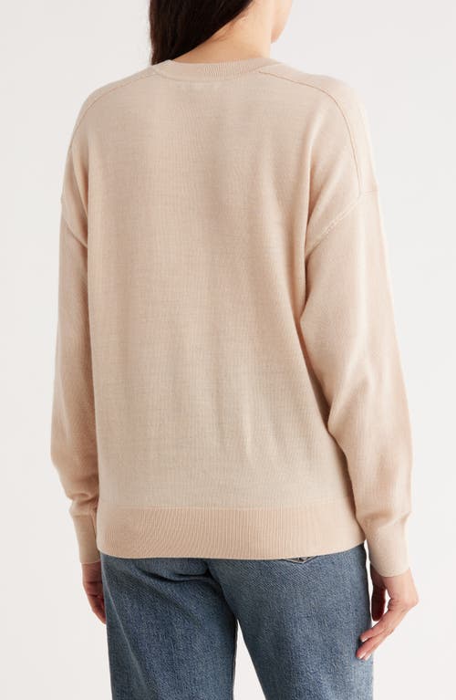 Madewell Hayes Crewneck Merino Wool Sweater In Pink