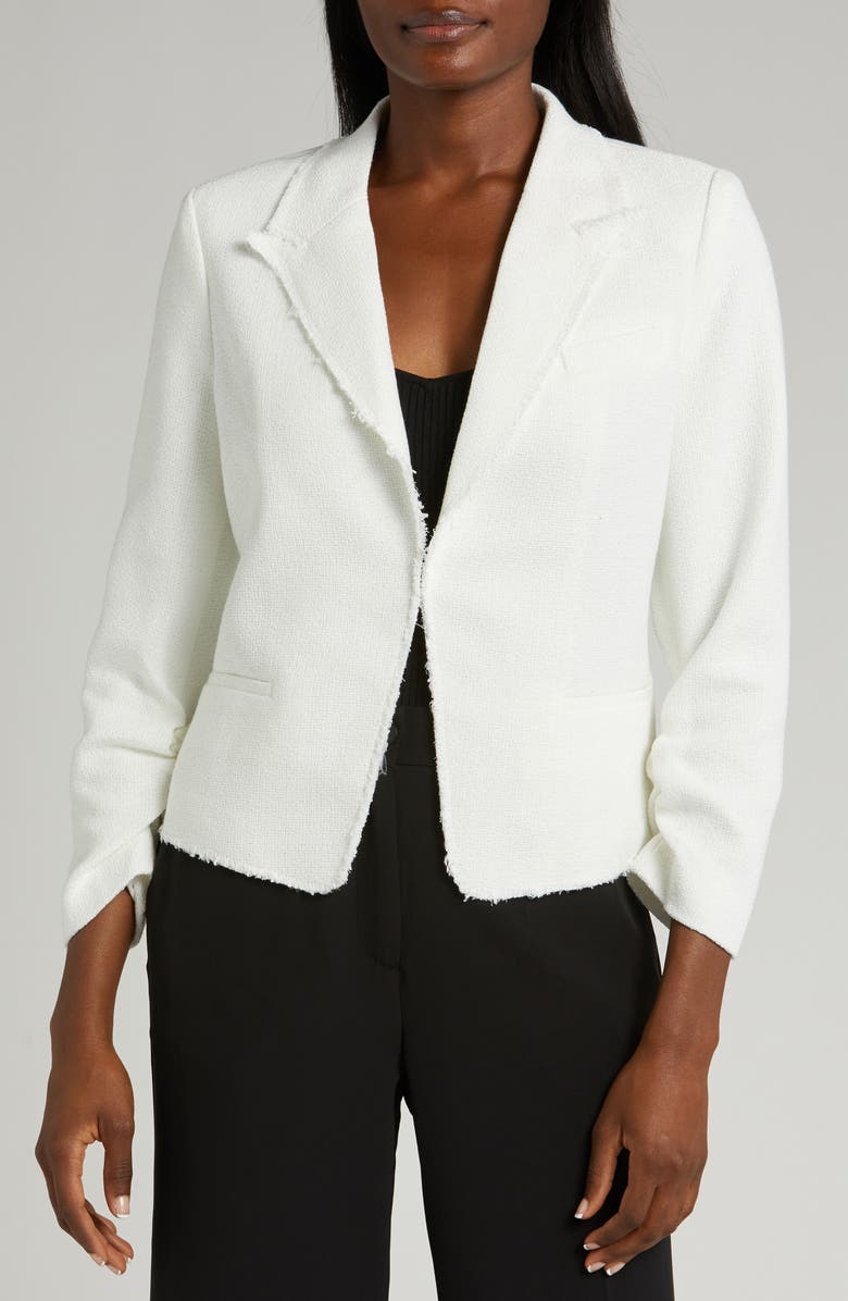 Halogen<sup>®</sup> Raw Hem Crop Blazer, Alternate, color, New Ivory