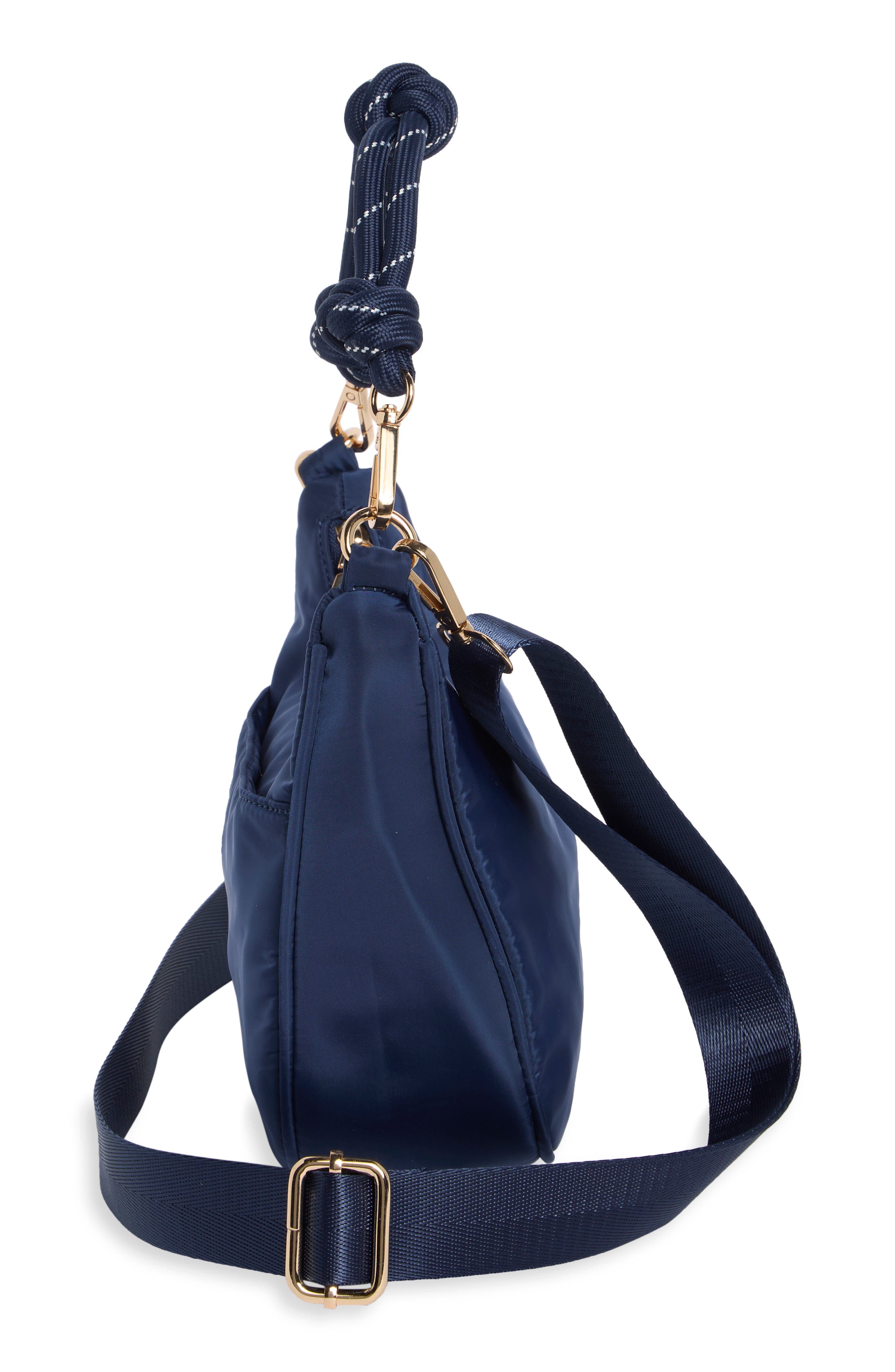 Nylon Hobo Crossbody Bag, Alternate, color, BLUE