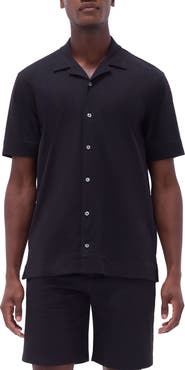 Bugatchi Camp Collar Short Sleeve Button-Up Shirt
